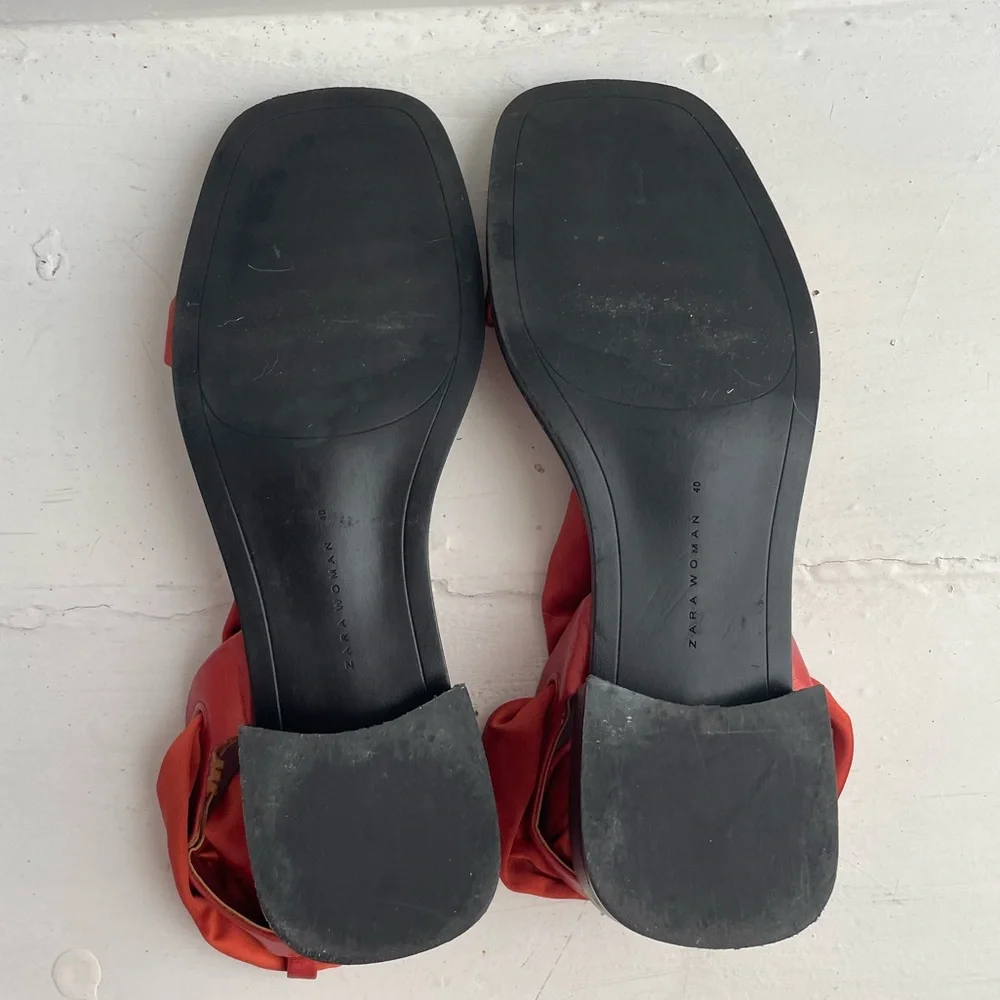 Zara Satin Wrap Sandals - Picture 5 of 5